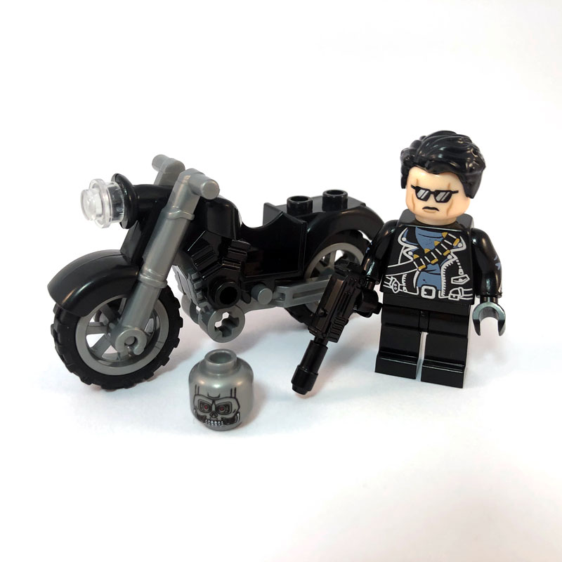 Lego Mini Figure Legendary Painter USA SELLER TERMINATOR With Motorcyle