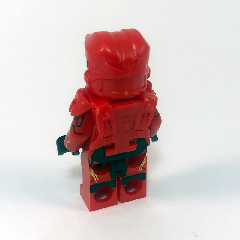 Halo Spartan Minifig – Red rear