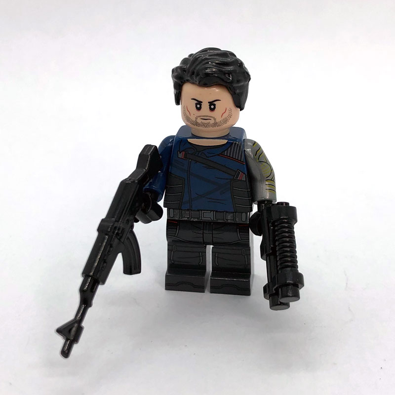Winter Soldier Minifig Falcon and Winter Soldier face 2